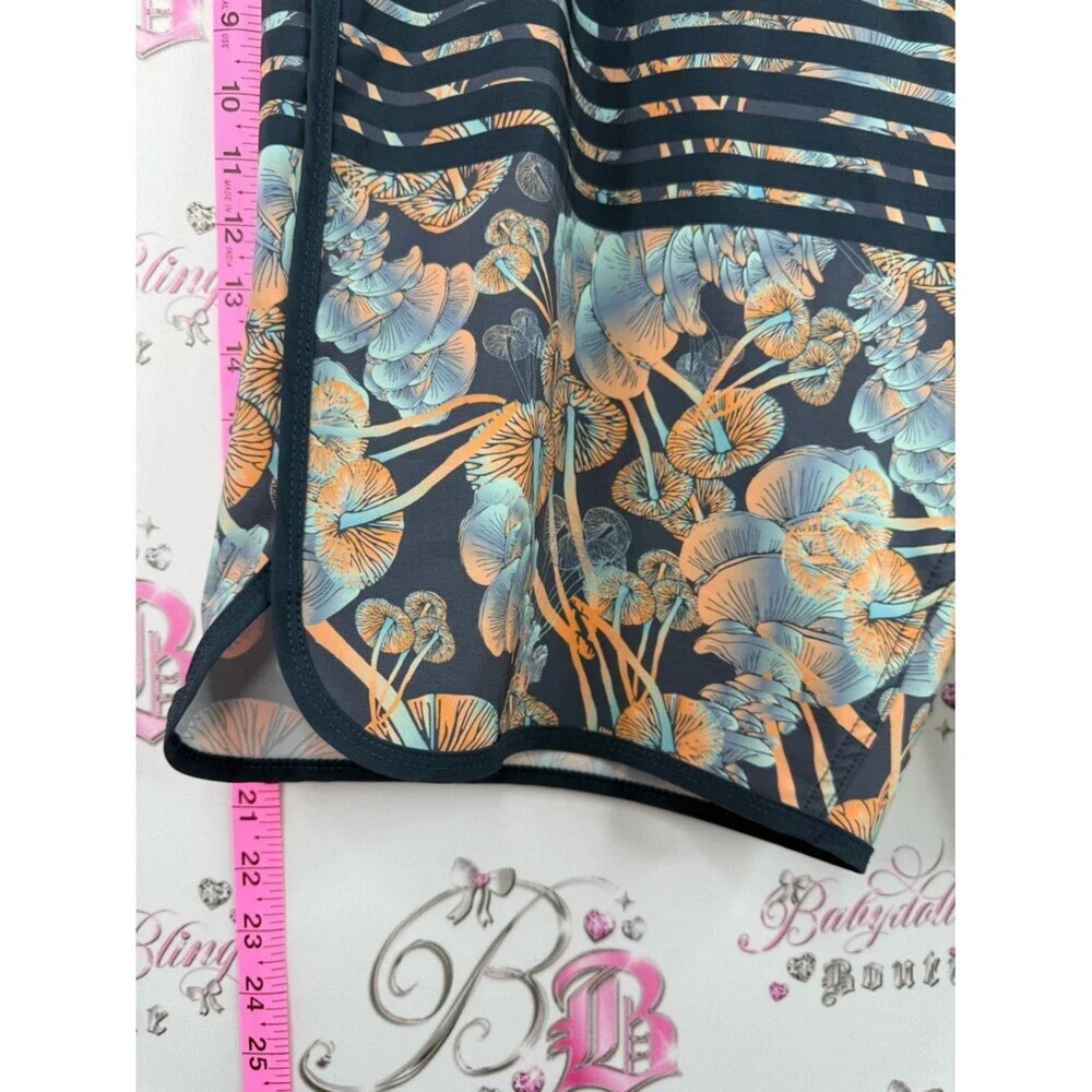 Far west swim board shorts mushroom Men's Floral Stripe Board Shorts - Navy